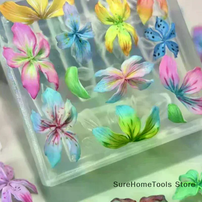 3D Flowers Nail Mold DIY Silic - Resin Art Template recension och pris