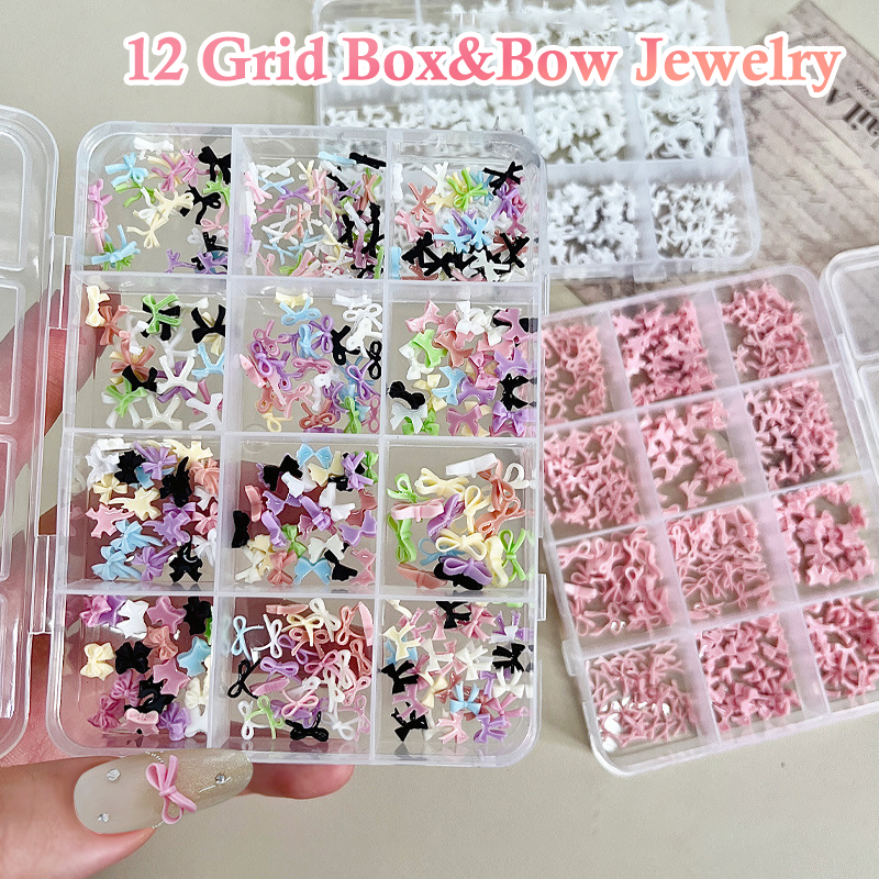 12 Grids Colorful Bowknot Set  - Resin Art And Decor recension och pris