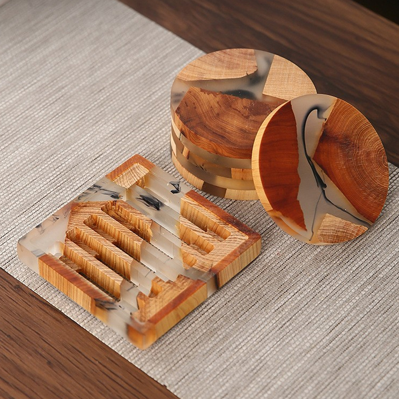 6Pcs Ink Style Tea Cup Coaster - Resin Mixing Cup recension och pris