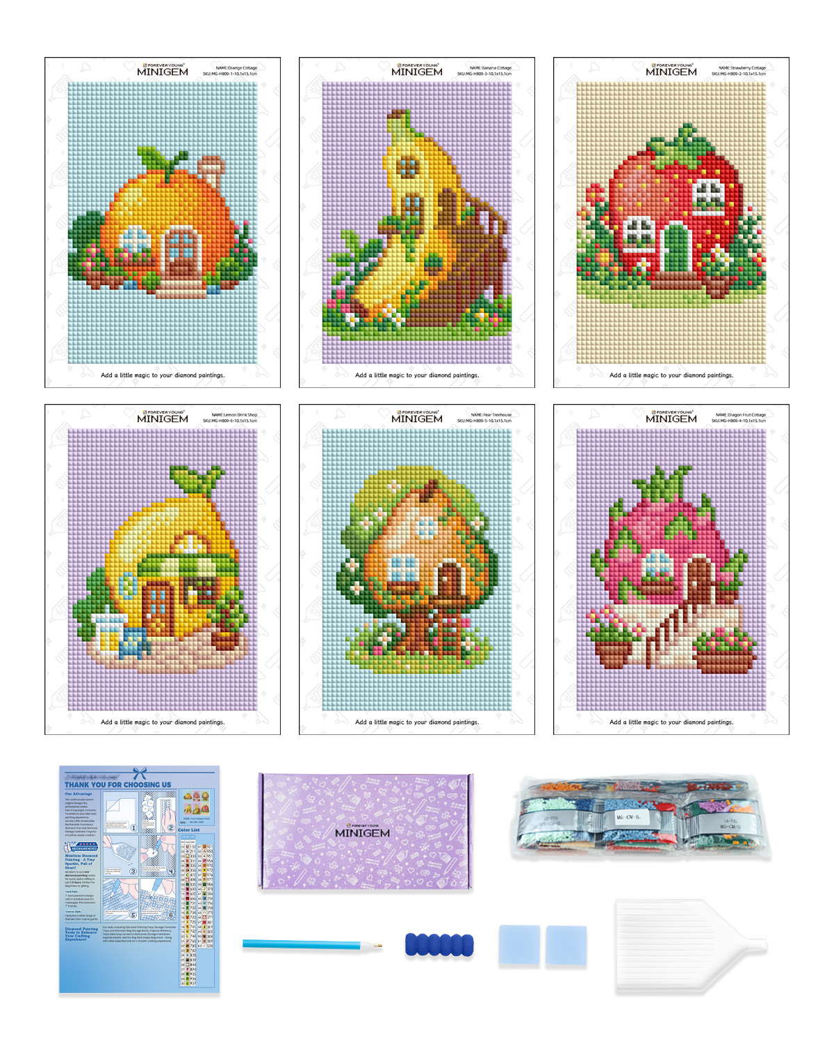 Forever Young Minigem 6PCS Fru - Resin Art Painting recension och pris