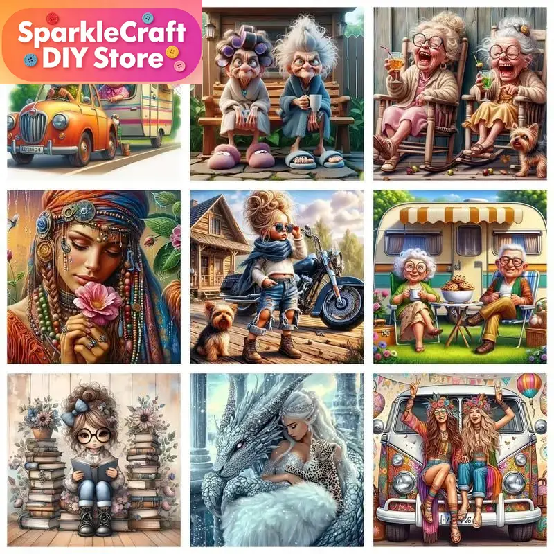 1pc frameless   Full Square Di - Resin Art Painting recension och pris