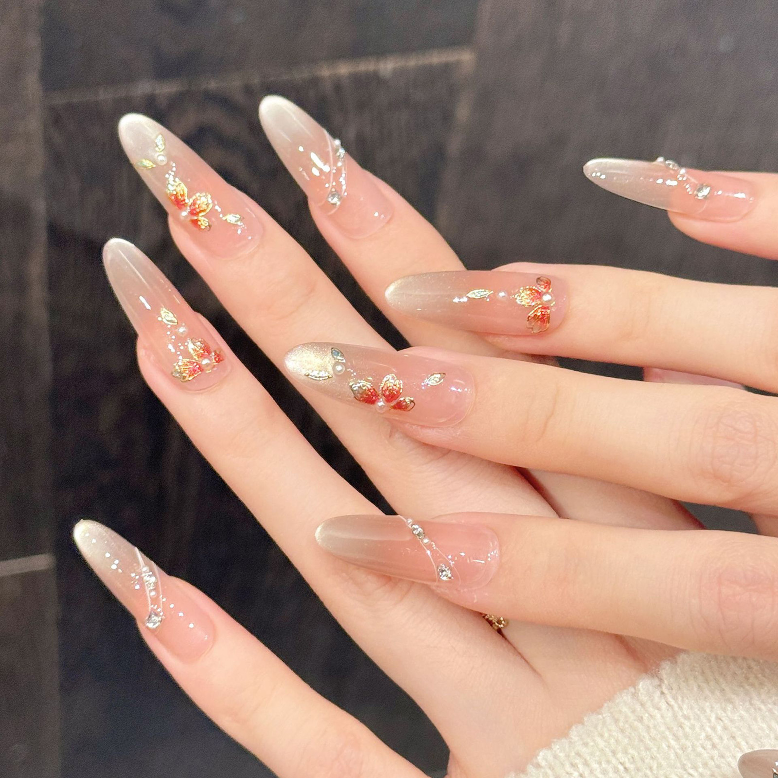 10pcs Handmade Fake Nails Pres - Resin Art Flowers recension och pris