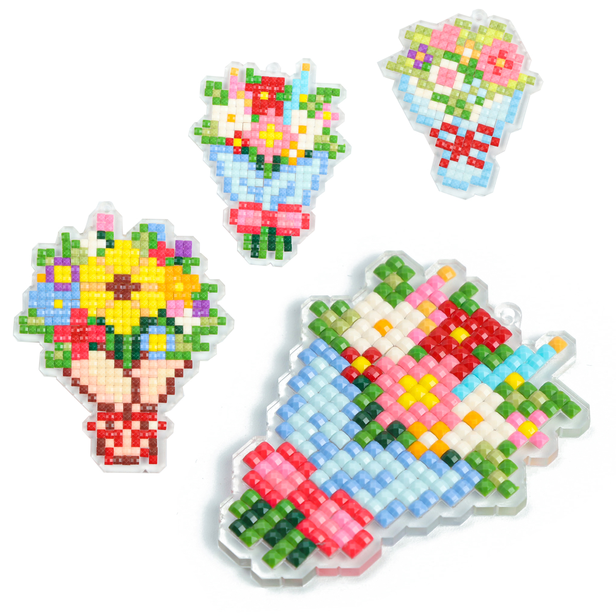 FOREVER YOUNG 3PCS Bouquet Acr - Resin Art A Keychain recension och pris