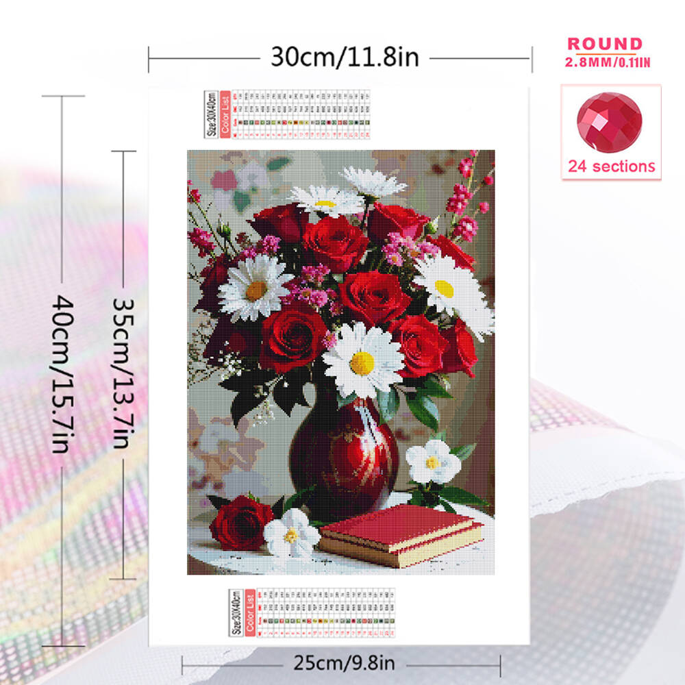 5D DIY Diamond Embroidery Rose - Resin Art On Wall recension och pris