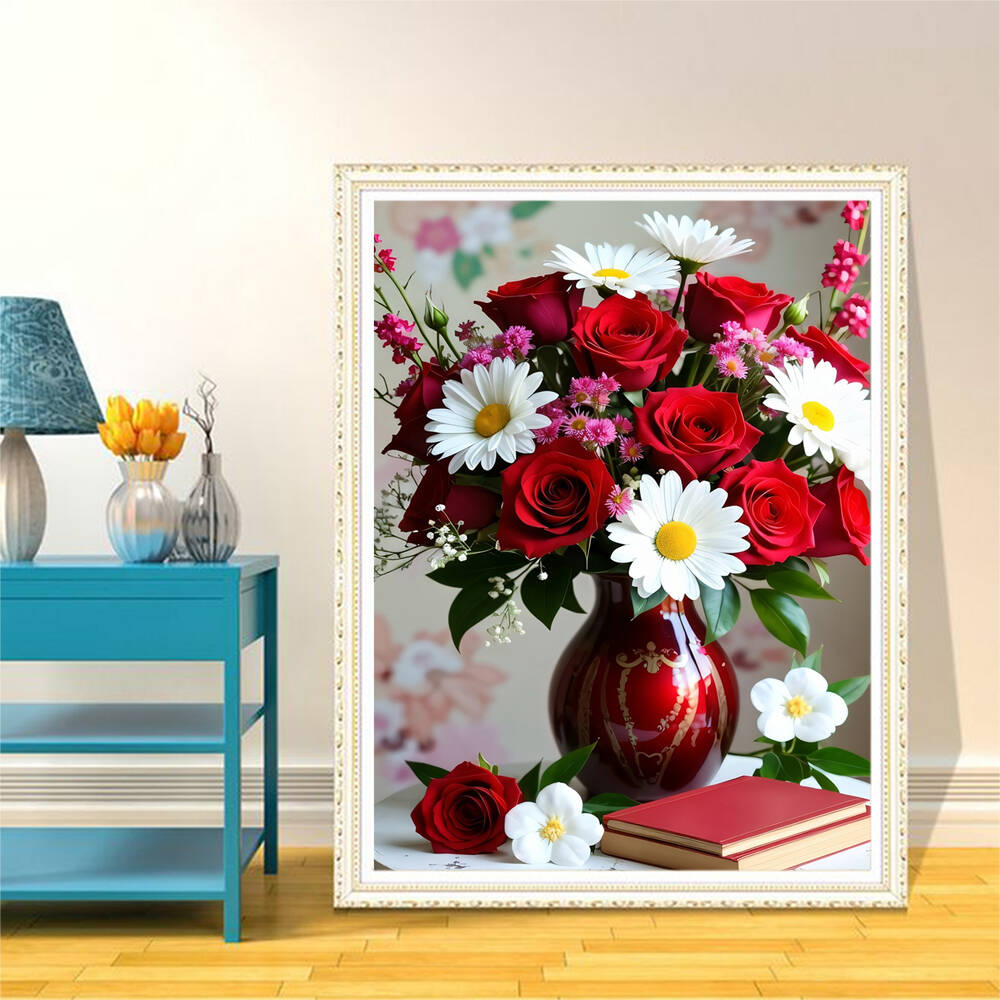 5D DIY Diamond Embroidery Rose - Resin Art On Wall recension och pris